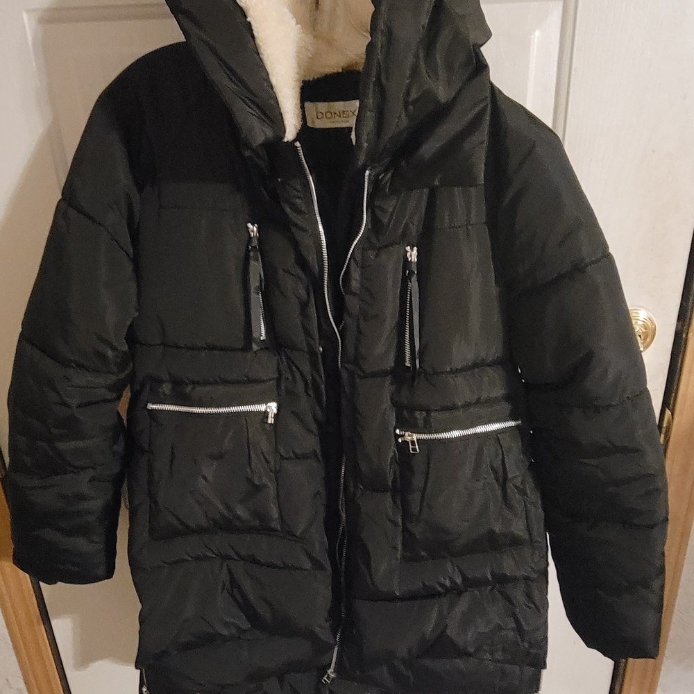 Black Puffer Jacket with Hood